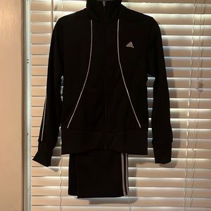 Adidas black track suit